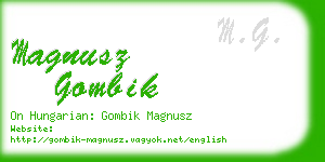 magnusz gombik business card